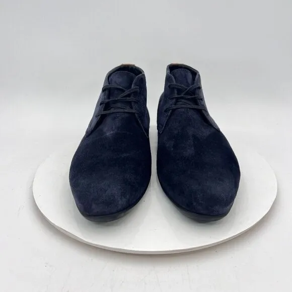 Harrys of London Men Size 9.5 Blue Navy Suede Vibram Sole Ankle Chukka Boot