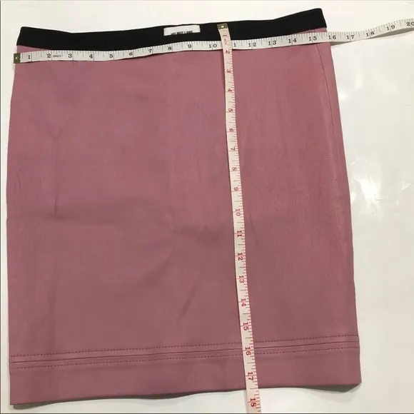 Helmut Lang Pink Plonge Leather Skirt 8