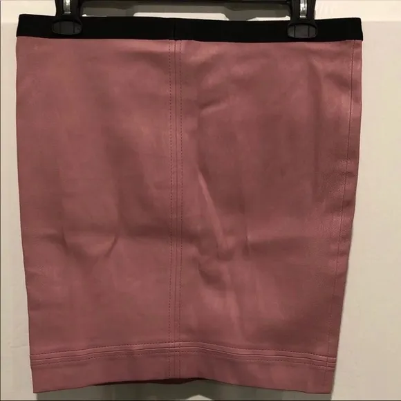Helmut Lang Pink Plonge Leather Skirt 8