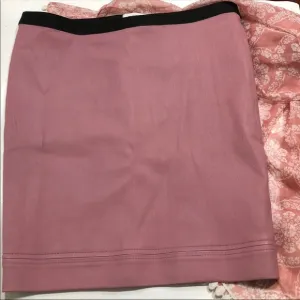 Helmut Lang Pink Plonge Leather Skirt 8
