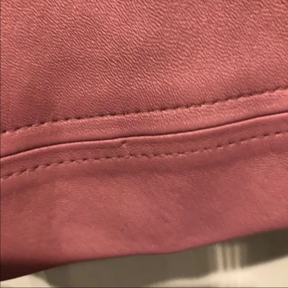 Helmut Lang Pink Plonge Leather Skirt 8