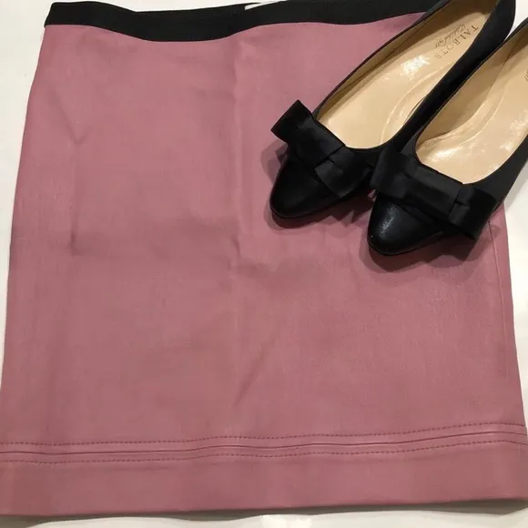 Helmut Lang Pink Plonge Leather Skirt 8