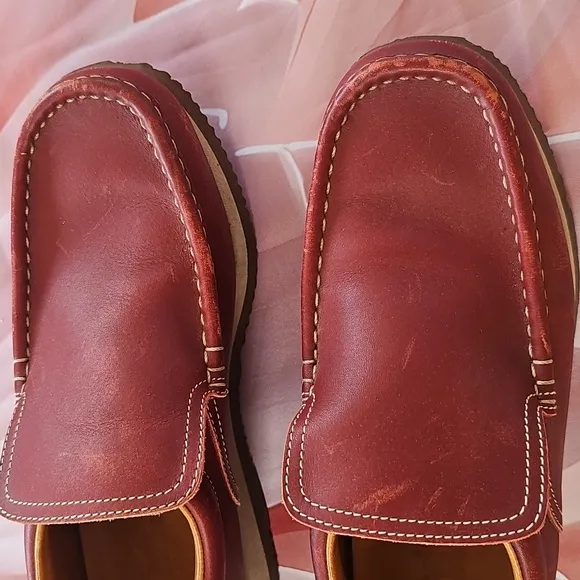 Hermes Paris Brown Leather Loafers Size 36.5 Women