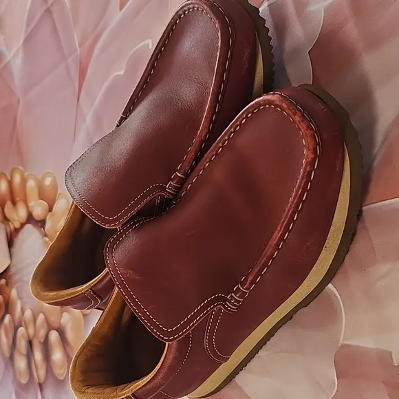 Hermes Paris Brown Leather Loafers Size 36.5 Women