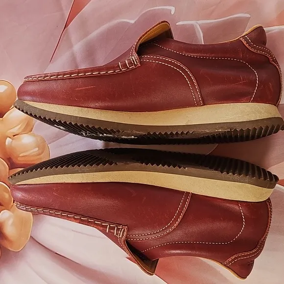 Hermes Paris Brown Leather Loafers Size 36.5 Women