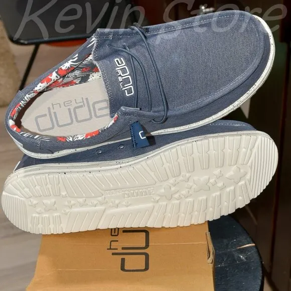 Hey Dude Wally Stretch Canvas | Men's Shoes | Men Slip-on Loafers | Comfortable
