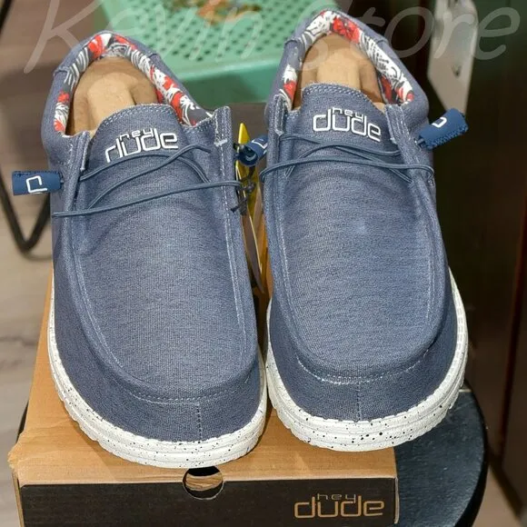 Hey Dude Wally Stretch Canvas | Men's Shoes | Men Slip-on Loafers | Comfortable