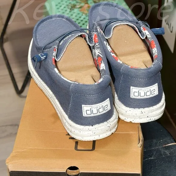 Hey Dude Wally Stretch Canvas | Men's Shoes | Men Slip-on Loafers | Comfortable