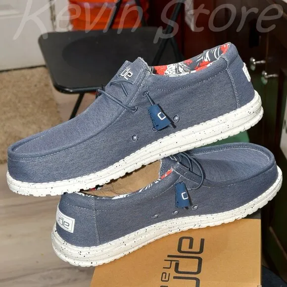 Hey Dude Wally Stretch Canvas | Men's Shoes | Men Slip-on Loafers | Comfortable