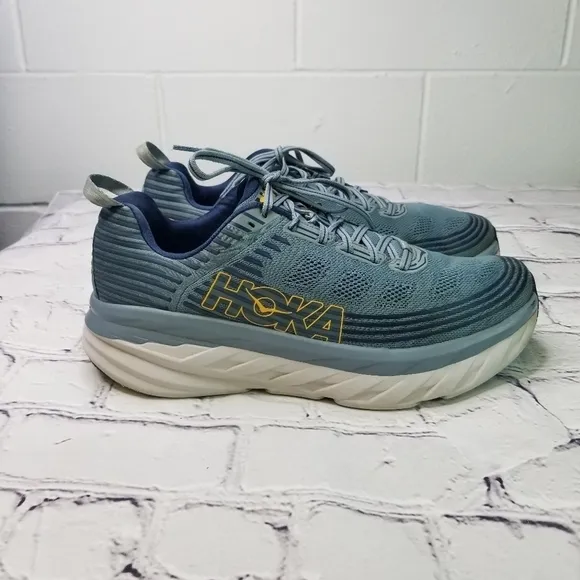 Hoka Bondi 6 majolica blue running shoes
