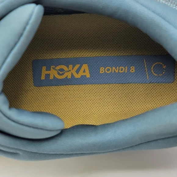 HOKA Bondi 8 Blue and Yellow Athletic Shoes SIZE 12. #1405