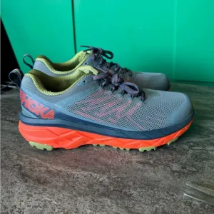 Hoka Men's Gray and Orange Running Shoes 8.5 M