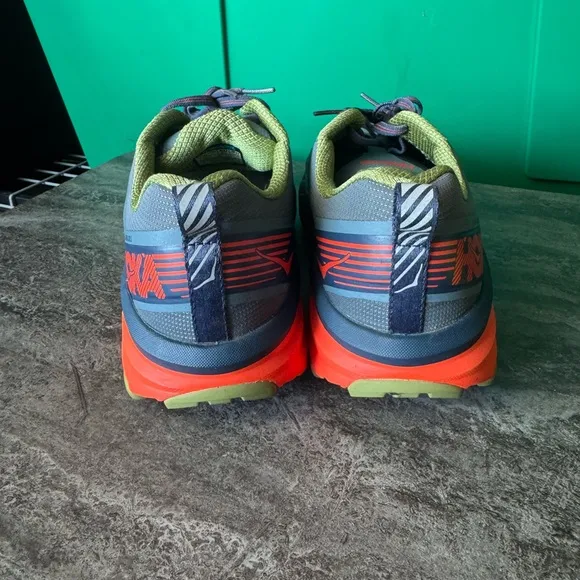 Hoka Men's Gray and Orange Running Shoes 8.5 M