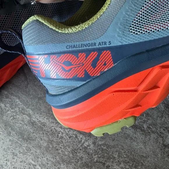 Hoka Men's Gray and Orange Running Shoes 8.5 M
