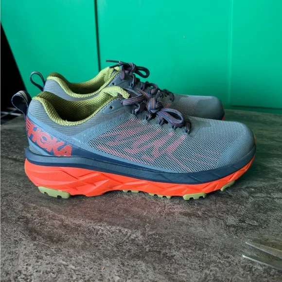 Hoka Men's Gray and Orange Running Shoes 8.5 M