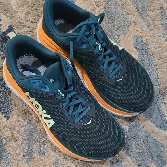 Hoka Men's Running Shoes - Teal and Orange