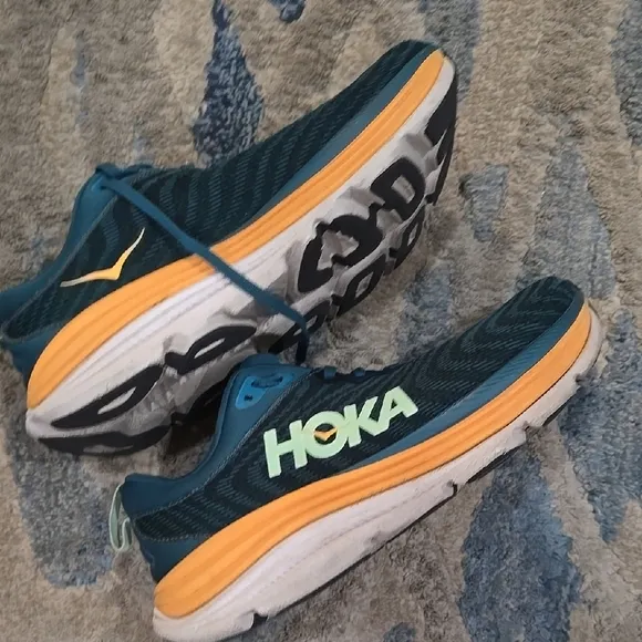 Hoka Men's Running Shoes - Teal and Orange