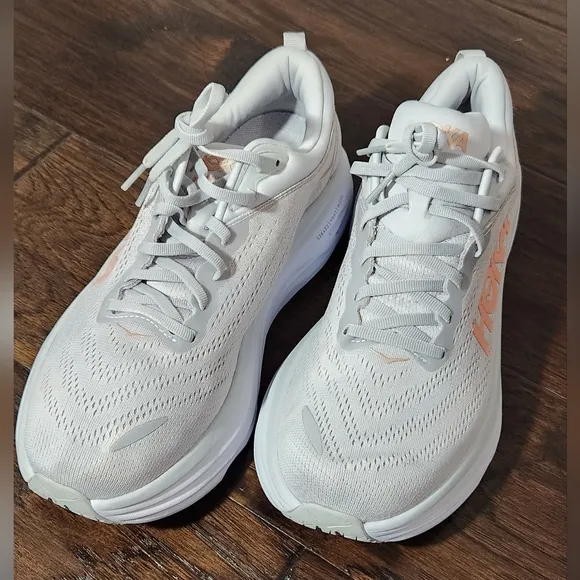 Hoka One One Bondi 8 Women's Harbor Mist, Lunar Rock 1127952 HMLR. Size 11 D. Li