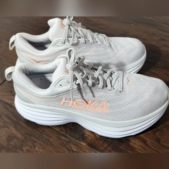 Hoka One One Bondi 8 Women's Harbor Mist, Lunar Rock 1127952 HMLR. Size 11 D. Li