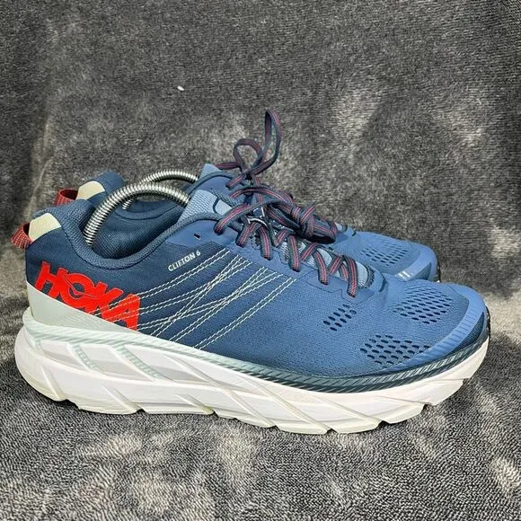 HOKA ONE ONE Clifton 6 Size 11 Men Blue Running Shoes Sneakers