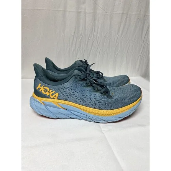 HOKA‎ ONE ONE Clifton 8 Running Sneakers in Goblin Blue Men's 9.5D EUC
