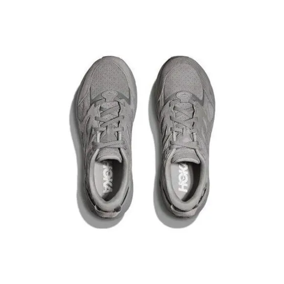 Hoka One One Clifton L Suede 1122571-LLTN Women's 11.5 Gray Running Shoes TF1981