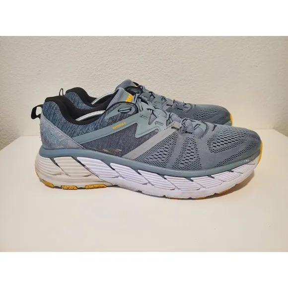 Hoka One One Gaviota 2 Sneakers Mens 14 Blue Gray Comfort Athletic Running Shoes