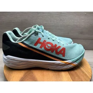 HOKA One One Rocket X Unisex Running Shoes Aqua / Black 1113532 EBBC Size 12