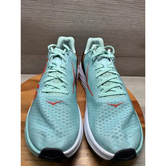 HOKA One One Rocket X Unisex Running Shoes Aqua / Black 1113532 EBBC Size 12