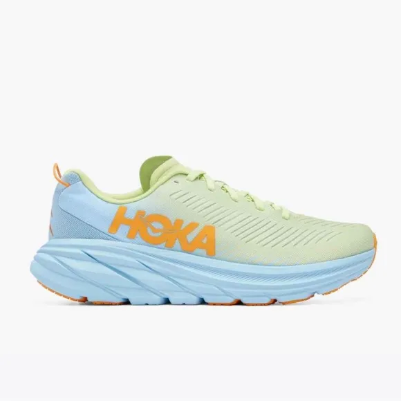 Hoka Rincon 3 7.5 Women's Light Green and Blue Running Shoes