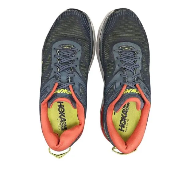 Hoka Shoes Mens 11 Athletic Trainer Bondi 7 Running Sneaker Active Comfort Grey