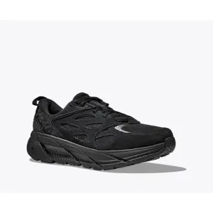 Hoka One One Clifton L Suede 1122571-BBLC Mens US 6.5 Black Running Shoes TF1964