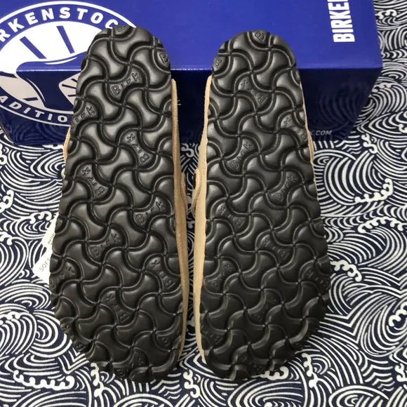 🎉HOT NWT Women's Latte Cream Suede Birkenstock Boston Shoes - Narrow Fit