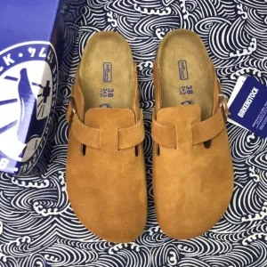 🎉HOT NWT Women's Mink Suede Birkenstock Boston Shoes - Narrow Fit