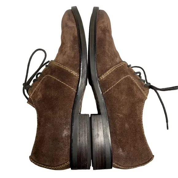 H.S. Trask Men's Oxford Suede Shoes Size 10