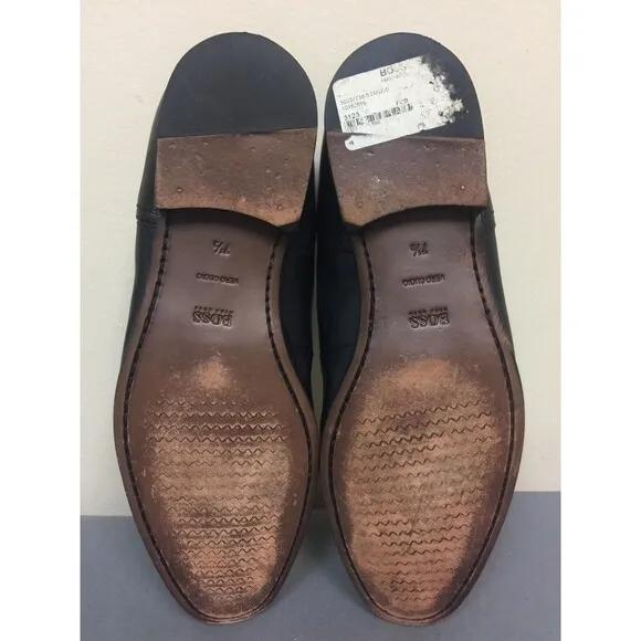 Hugo Boss Men Moccasins black leather size 7.5