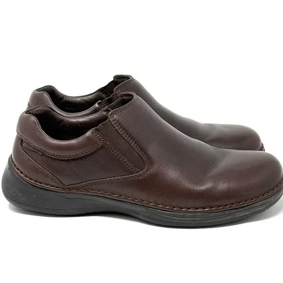 Hush Puppies Men's Lunar II Comfort Shoes Dark Brown Leather Size 11.5 EW