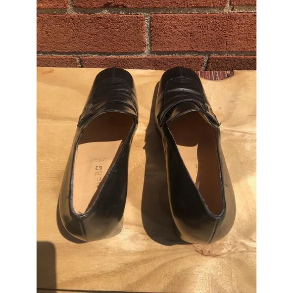 Iceberg Designer Women black  Leather heel loafers shoes Size EUR 36
