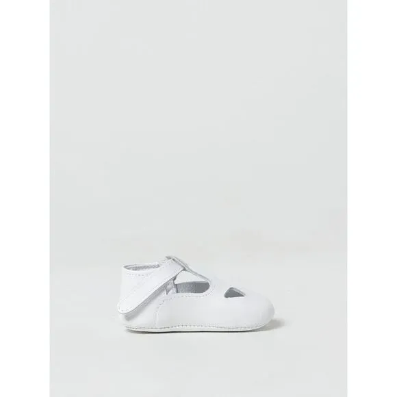 Il Gufo Baby Leather Crib Shoes Kids White Footwear