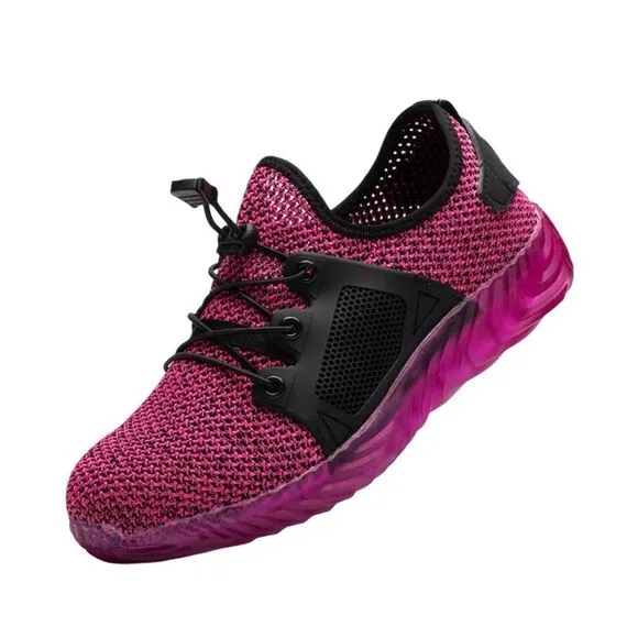 INDESTRUCTIBLE Brand Pink Steel Toe Tennis Shoes Size US 9.5 10 UK 41