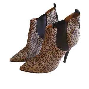 ISABEL MARANT | Leopard Suede Ankle Booties Size EU 36