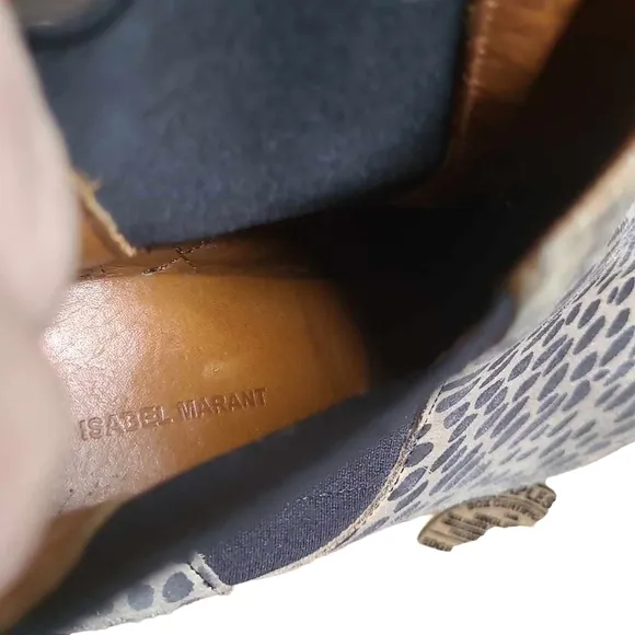 ISABEL MARANT | Leopard Suede Ankle Booties Size EU 36