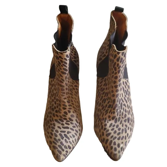 ISABEL MARANT | Leopard Suede Ankle Booties Size EU 36