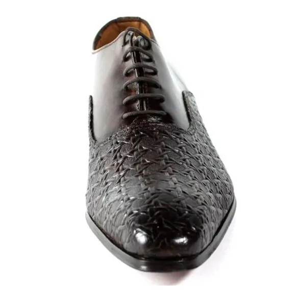 Italian Handmade Men's Leather Shoe / Alou Brown Oxford Mens Leather Shoes / Men