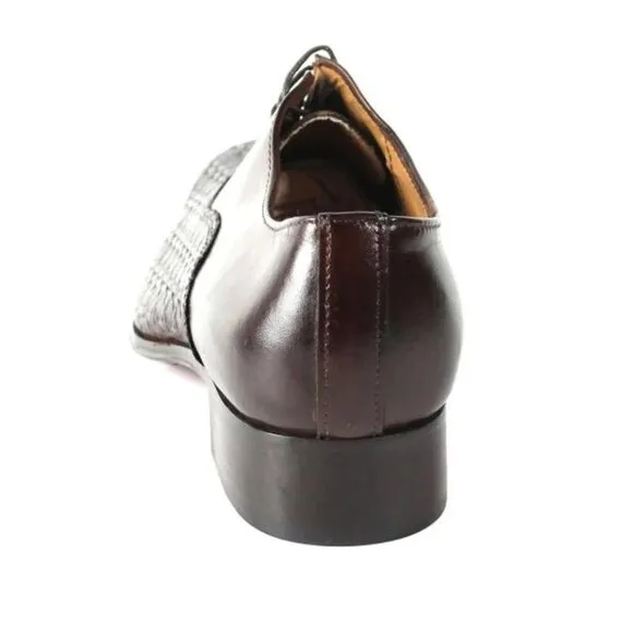 Italian Handmade Men's Leather Shoe / Alou Brown Oxford Mens Leather Shoes / Men