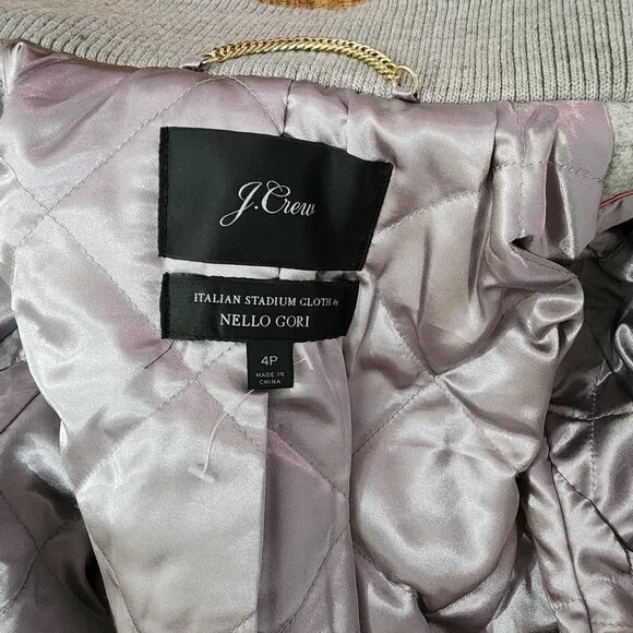 J. CREW Lodge Coat in Italian Stadium-cloth Wool Size 4 Petite