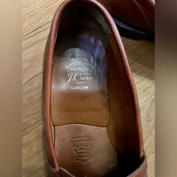 J. CREW LUDLOW PENNY LOAFERS 10 D Goodyear Welt A 4362 in English Tan