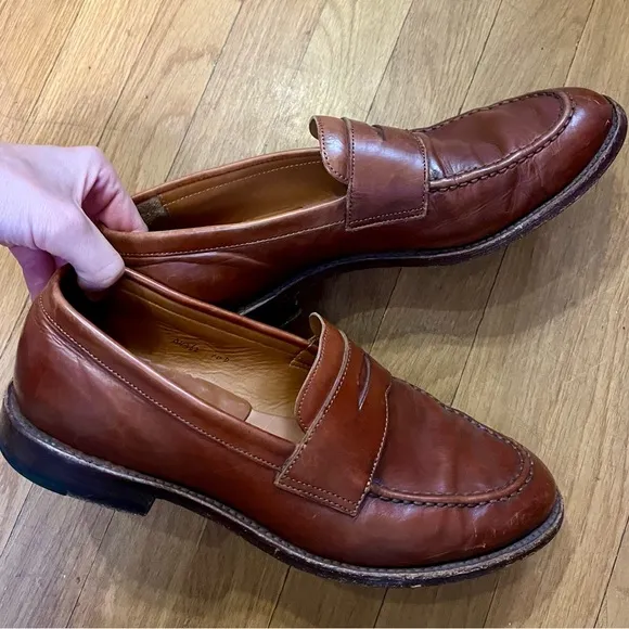 J. CREW LUDLOW PENNY LOAFERS 10 D Goodyear Welt A 4362 in English Tan