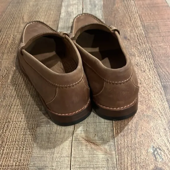 J. Crew men’s Camden loafers leather soles BJ009 8 brown penny shoes