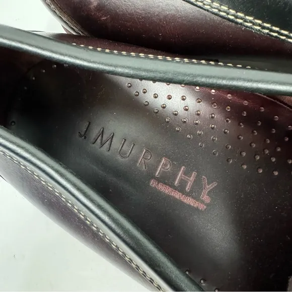 J. Murphy Leather Slip On Dressy Loafers Professional Comfort Shoes